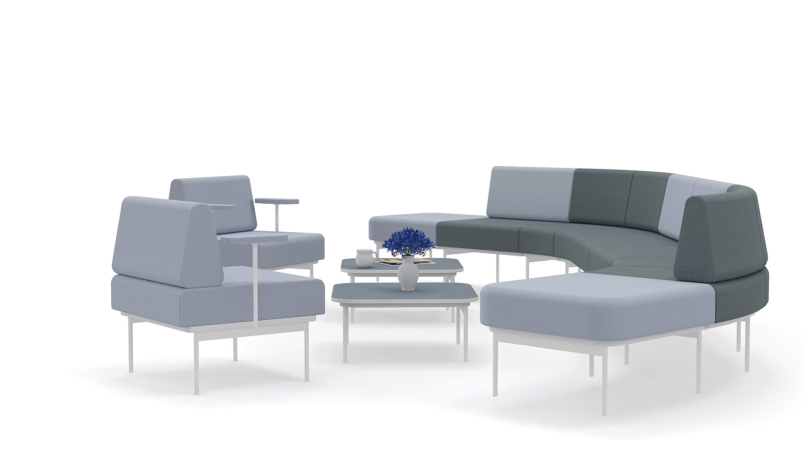 Product Main Image - SITIQ Modular sofa with a metal frame
